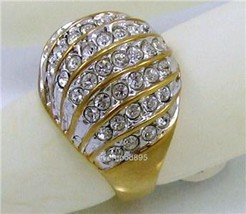 Vintage Artdeco 14k Gp C Z Engage Cocktail Ring Sz 5 - $15.27