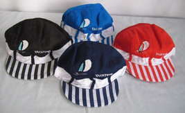 COTTON red/blue/black Yachting unisex boyCAP/HAT age2-6 - £1.23 GBP