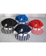COTTON red/blue/black Yachting unisex boyCAP/HAT age2-6 - £1.25 GBP