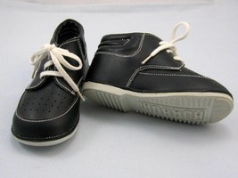 Toddler Boy synthetic leather black booti string Shoes CH 6 - £3.94 GBP