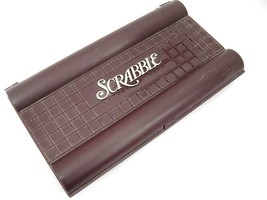 Deluxe Travel Scrabble Game Hard Plastic Folding Case Wood Letters Compl... - $10.34
