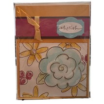 Handmade Greeting Card Cherish Floral Design With Ribbon Accent - $4.94