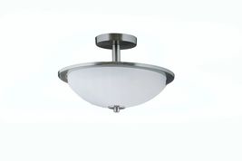 FlushMount Light Progress Lighting Replay 1-Light Brushed Nickel LED Sem... - $42.56