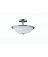 FlushMount Light Progress Lighting Replay 1-Light Brushed Nickel LED Sem... - $42.56