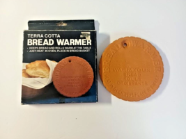 Vintage 1988 Terra Cotta Bread Warmer Keep Rolls &amp; Bread Warm Comes With Box NOB - £9.07 GBP