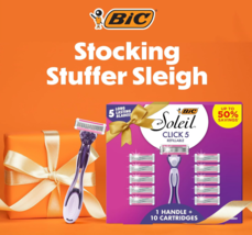 Bic Soleil Click 5 Women’s Razor Gift Set- Includes 1 Handle &amp; 10 Cartri... - $25.99