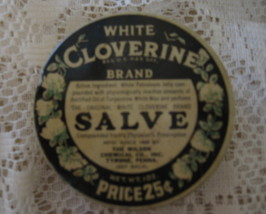 Tin - Cloverine Brand Salve-USA-1930's - $11.00