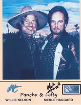 Signed WILLIE NELSON &amp; MERLE HAGGARD Autographed Country Legends Pancho ... - $149.99