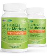 2 Pack Pastillas de Moringa, mejora la piel, cabello y uñas-60 Cápsulas x2 - $1,322.88 MXN