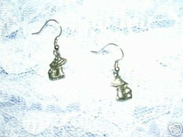 Deep Woods Plant Speckled Mushrooms / Mushroom Dangling Hook Earrings Jewelry - £4.78 GBP