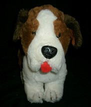 11&quot; Vintage 1980 R Dakin Brown White Puppy Dog Pet Stuffed Animal Plush Toy Pup - £22.78 GBP
