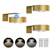 3Pack Picture Light Battery Operated Painting Lights For Wall Wireless Magnetic  - £33.72 GBP