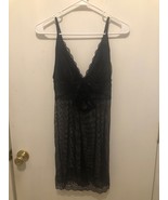 NWT Fredericks of Hollywood Womens Medium Carol Black &amp; Lace Babydoll &amp; ... - €12,02 EUR