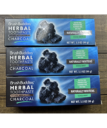 (3) Brush Buddies Herbal Toothpaste 3.5oz Activated Charcoal Cool Mint - $15.44 CAD