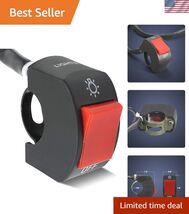 Universal Motorcycle Handlebar Toggle Switch with Waterproof Push Button... - $20.76