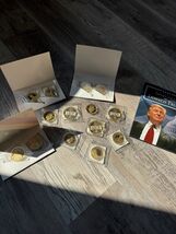 Donald Trump Coin Collection Set of 10 Smaller Coins &amp; 3 Bigger 2017 year - $683.40