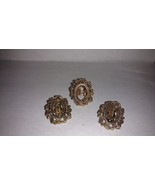 1 1/4&quot; Brass Metal Earrings and Ring Decorative Set (need centers) - $1.74 CAD