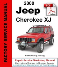 2000 Jeep Cherokee XJ Repair Service &amp; Shop Digital PDF Manual  - £7.82 GBP