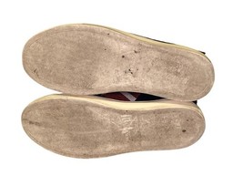 Bally Switzerland Leather High Top Sneakers Black Red Stripe Men’s US 9 Designer image 7