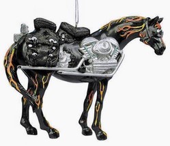 Rare 2003 Retired Trail of Painted Ponies Motorcycle Mustang Ornament #1495 - $99.99