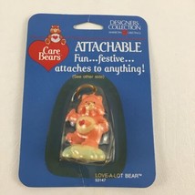 Care Bears Love-A-Lot Bear Attachable Key Ring Zipper Vintage American G... - $29.65