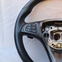 2015 Mercedes C300 w205 Steering Wheel Black Multifunction A0004601803 image 4