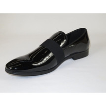 Men Santino Luciano Formal Shoes Patent Leather Shiny Slip on Loafer C356 Black image 4