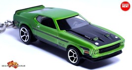 Rare Key Chain 71~73 Green Ford Mustang Mach 1 Ram Air 351 Custom Ltd Great Gift - $48.98