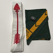 Vintage Order of the Arrow Sash &amp; kerchief with slide Boyscouts BSA - $19.58