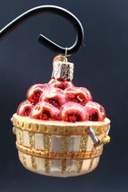 Apple Basket Blown Glass Old World Christmas OWC Ornament 28060 Holiday ... - $19.99