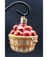 Apple Basket Blown Glass Old World Christmas OWC Ornament 28060 Holiday ... - $19.99