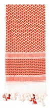 Red/White Shemagh Heavyweight Tactical Desert Keffiyeh Scarf 100% Cotton... - $19.28