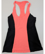 Lululemon Cool Racerback Tank Top Surf Bonded Black Orange Activewear Si... - £15.27 GBP