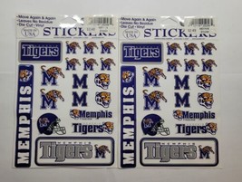 Memphis Tigers Multi Use Decal Sticker Sheets Set of 2 - £7.90 GBP