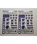 Memphis Tigers Multi Use Decal Sticker Sheets Set of 2 - £7.90 GBP