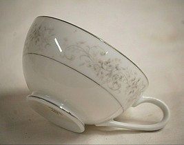 Carrousel by Camelot China Footed Cup Gray Blue Floral Scroll 1315 Japan Vintage - £9.60 GBP