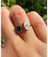 2.45 Ct Marquise and Pear Cut Moissanite Engagement Ring , Marquise Cut ... - $99.99