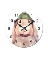 Mondxflaur Funny Rabbit Wall Clock Non-Ticking Sweep Movement for Living... - $27.42 CAD+