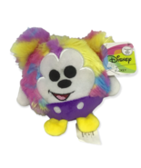Disney Rainbow Mickey Mouse Fur Squeeze Toy Round Tie Dye Plush Just Pla... - $14.59 CAD
