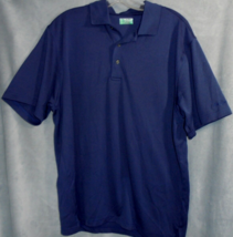 Ben Hogan Mens Large 42 44 Dark Blue Short Sleeve Golf Tennis Polo Shirt - £5.60 GBP