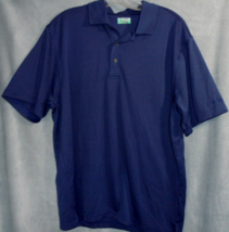 Ben Hogan Mens Large 42 44 Dark Blue Short Sleeve Golf Tennis Polo Shirt - $7.03