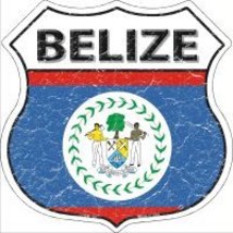 Belize Flag Highway Shield Novelty Metal Magnet HSM-187 - £11.90 GBP