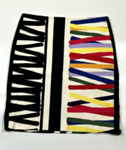 Worth New York  Womens Size 2 Pencil Skirt Knee Length Striped Rainbow Colorful - £27.70 GBP
