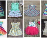 NEW Boutique Baby Girls Dress Lot Size 2T Mermaids Tie Dye Unicorn Whole... - £32.16 GBP