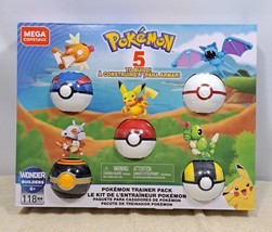 Pokemon Poke Ball Mega Multi-Figure Pack Building Set Toy For Kids 5 Pieces - £19.19 GBP