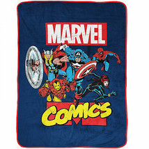 Marvel Comics Brand Avengers 46 x 60 Throw Blanket Multi-Color - £22.00 GBP