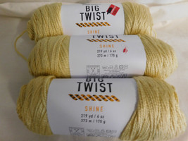 Big Twist Shine Butter Yellow lot of 3 Dye lot 34/5536 - $18.99