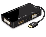 Hdmi Adapter, Multiport Hdmi To Vga Dvi Hdmi Synchronous Display With Au... - £33.80 GBP