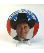 Vintage 1980 J.R. Ewing for President Pin Button Dallas TV Star - $19.68