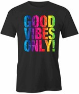 GOOD VIBES ONLY TShirt Tee Short-Sleeved Cotton POSITIVE CLOTHING S1BCA499 - £15.98 GBP+